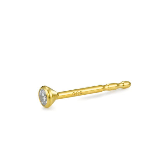 Single stud earring 18k Yellow Gold Diamond 0.05 ct