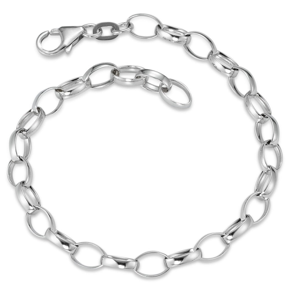 Bracelet Silver Rhodium plated 15-19 cm Ø5 mm