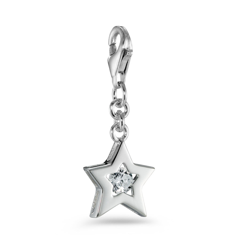 Charms Silver Zirconia White Star Ø11 mm