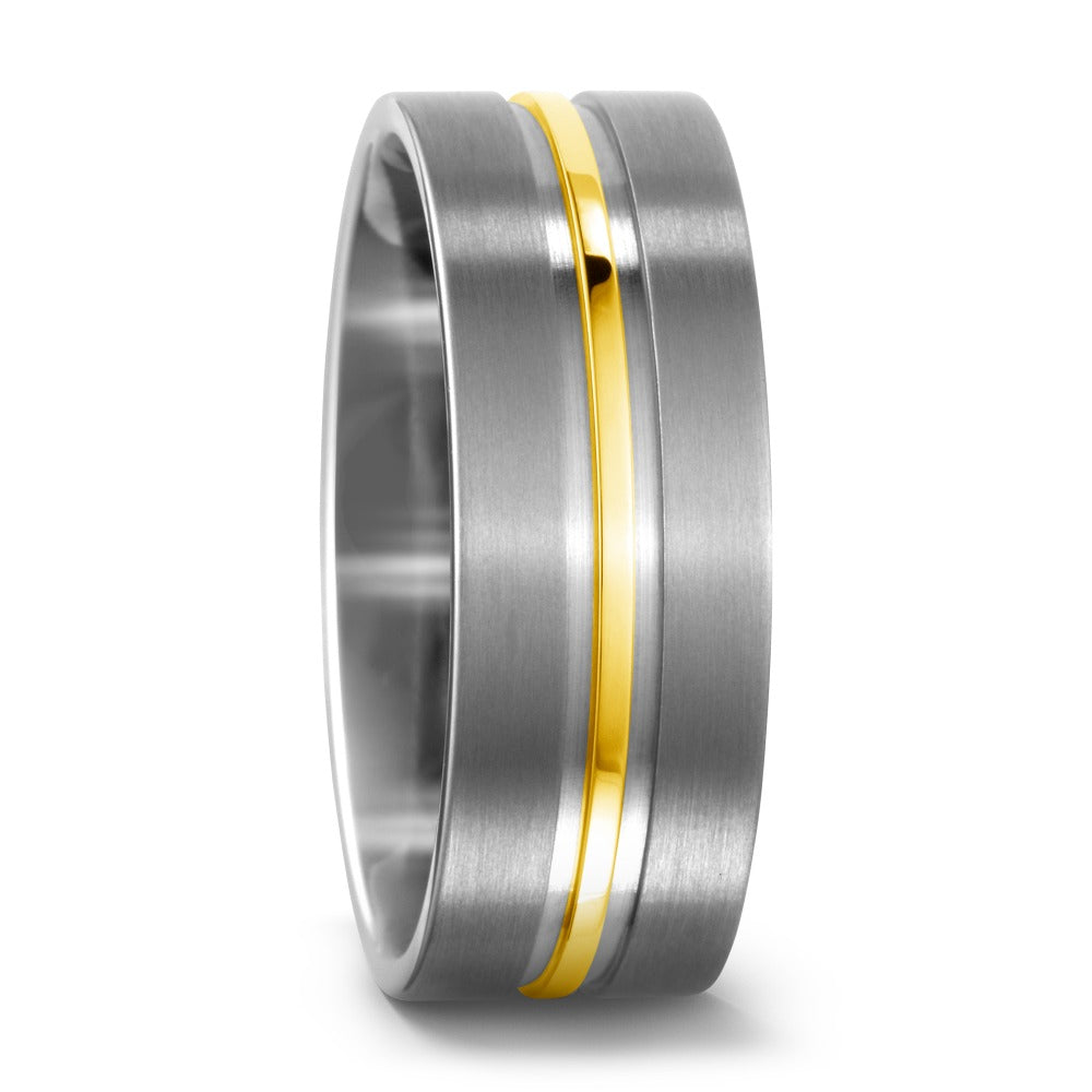 Ring Titanium, 18k Yellow Gold