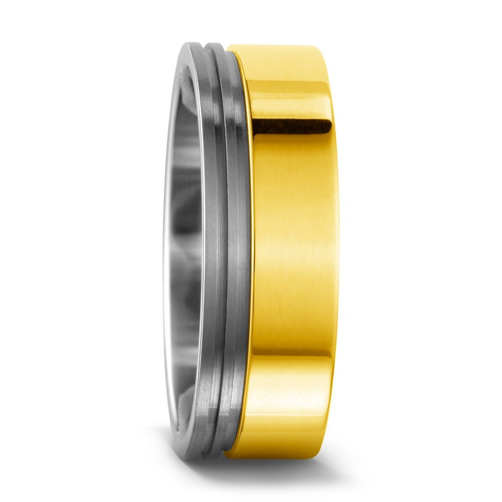 Ring Titanium, 18k Yellow Gold