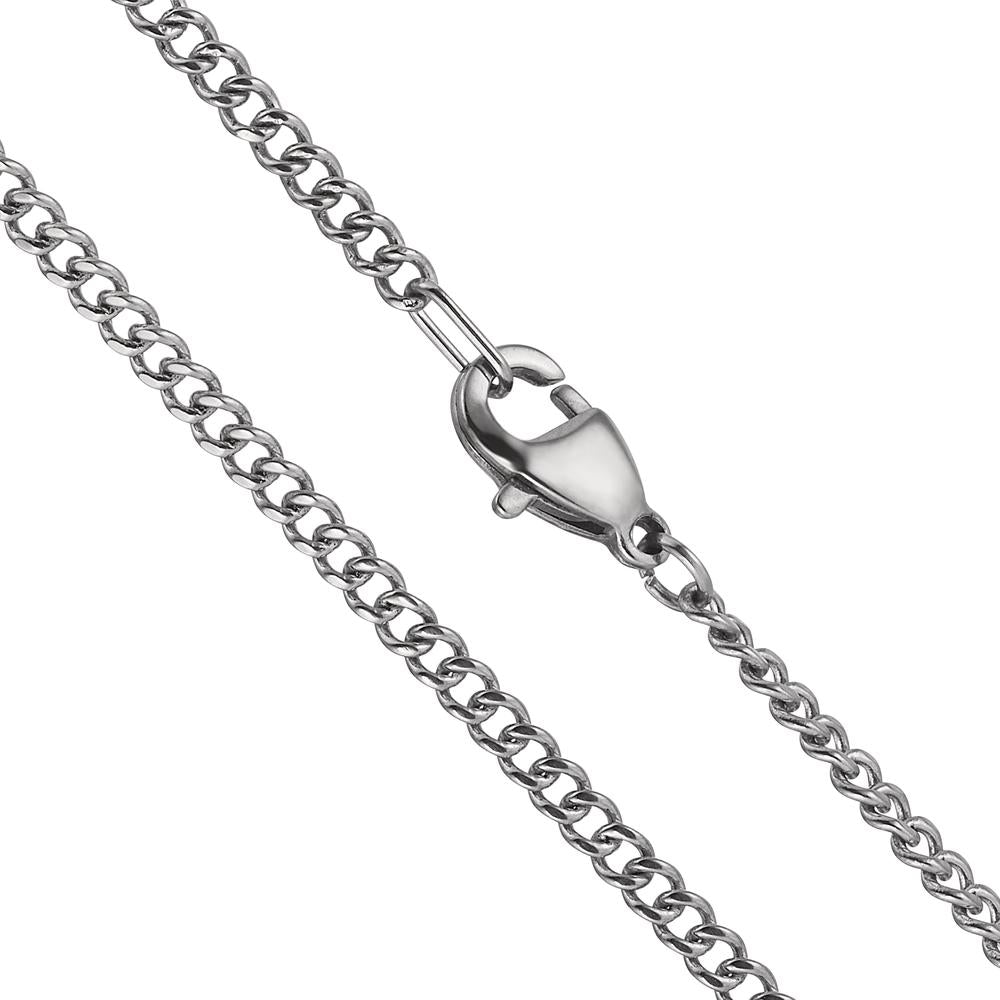 Curb-Necklace Stainless steel 42 cm