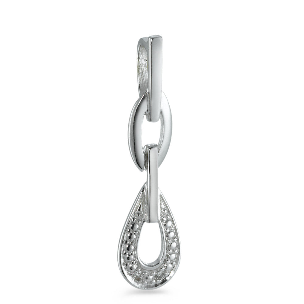 Pendant 18k White Gold Diamond 0.01 ct, 2 Stones, w-si