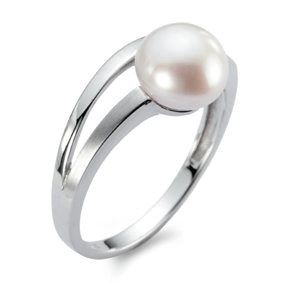 Ring 18k White Gold Freshwater pearl