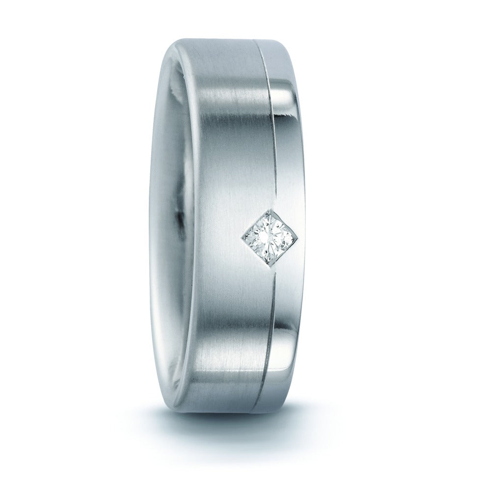 Ring Platinum 950 Diamond 0.07 ct, w-si