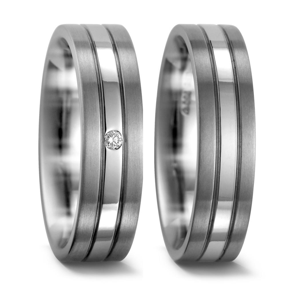 Wedding Ring Titanium, Palladium 950