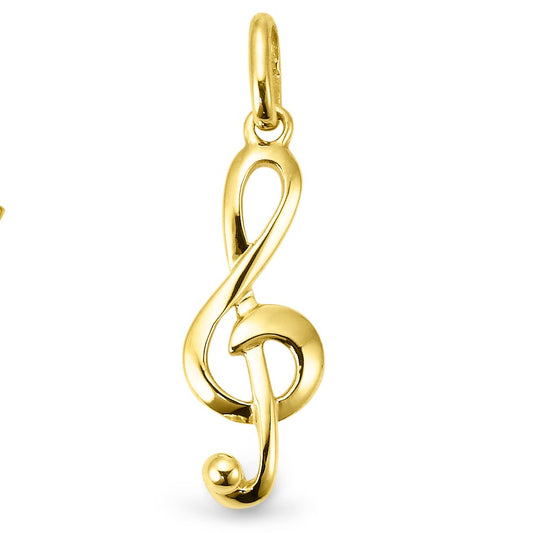 Pendant 18k Yellow Gold Treble Clef