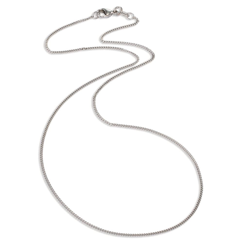 Curb-Necklace 18k White Gold 38 cm