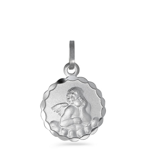 Pendant Silver Rhodium plated Guardian Angel Ø13 mm