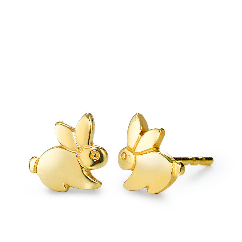 Stud earrings 9k Yellow Gold Hare