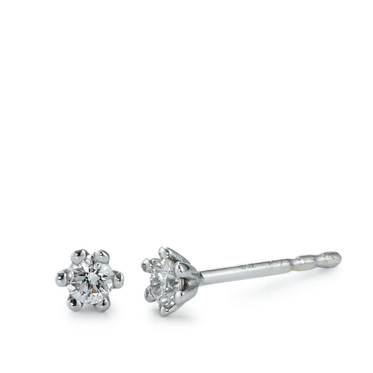 Stud earrings 18k White Gold Diamond 0.15 ct, 2 Stones, w-si