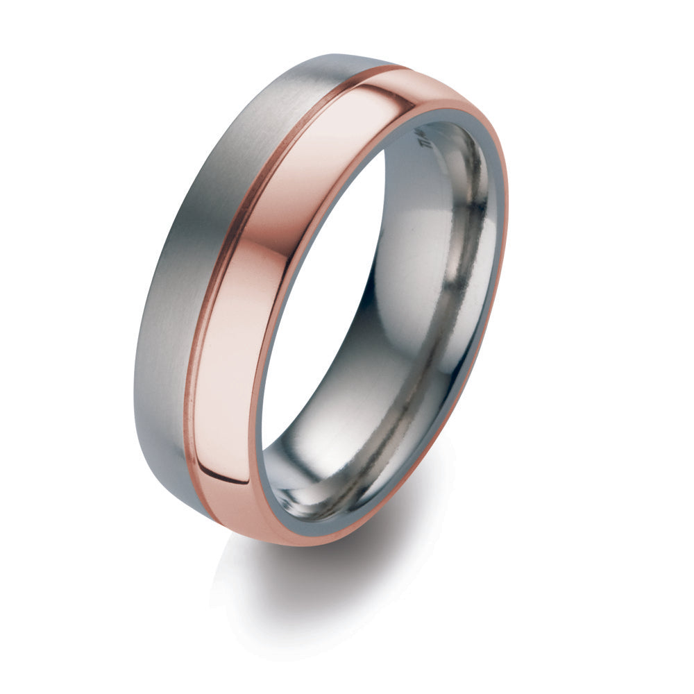 Ring Titanium, 18k Red Gold