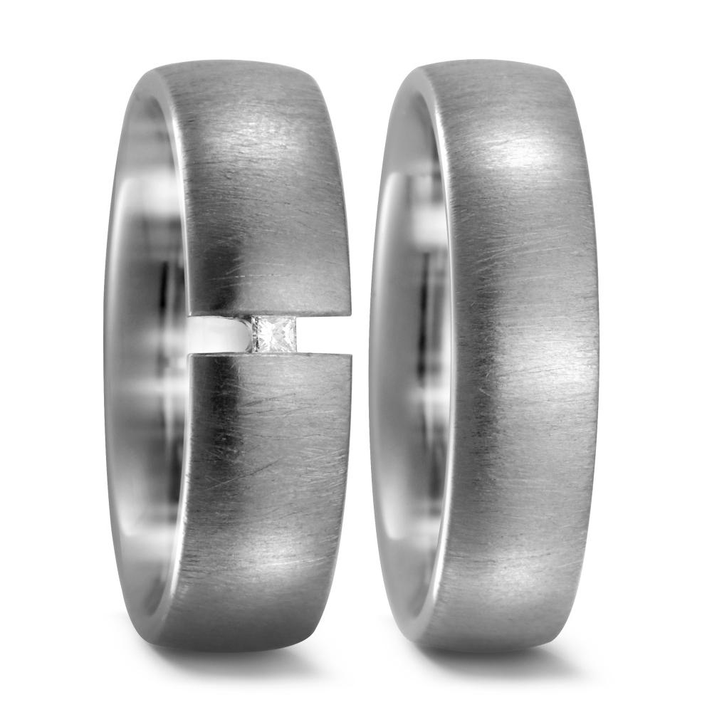 Wedding Ring Titanium Diamond 0.025 ct, tw-si