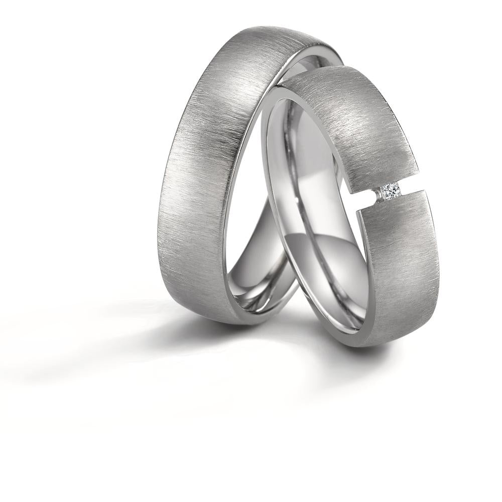 Wedding Ring Titanium Diamond 0.025 ct, tw-si