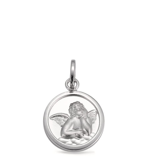 Pendant Silver Rhodium plated Guardian Angel Ø12 mm