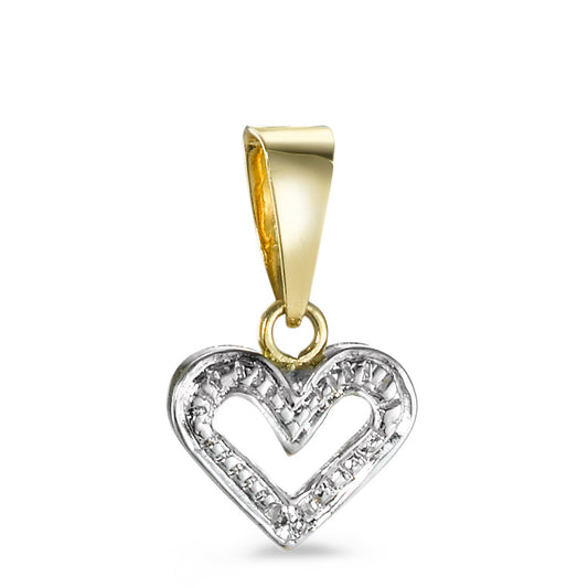 Pendant 18k Yellow Gold Zirconia Heart