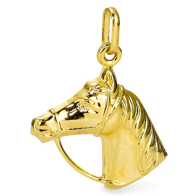 Pendant 18k Yellow Gold Horse