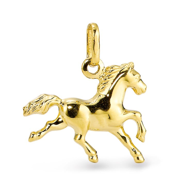 Pendant 18k Yellow Gold Horse