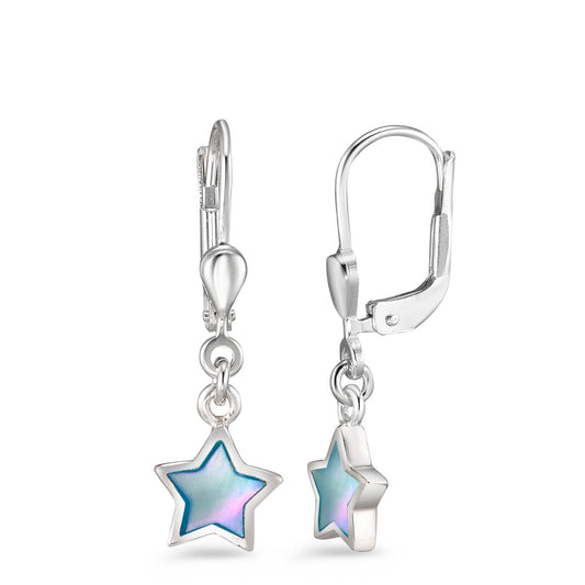 Drop Earrings Silver Mother of pearl Star