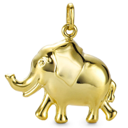 Pendant 18k Yellow Gold Elephant