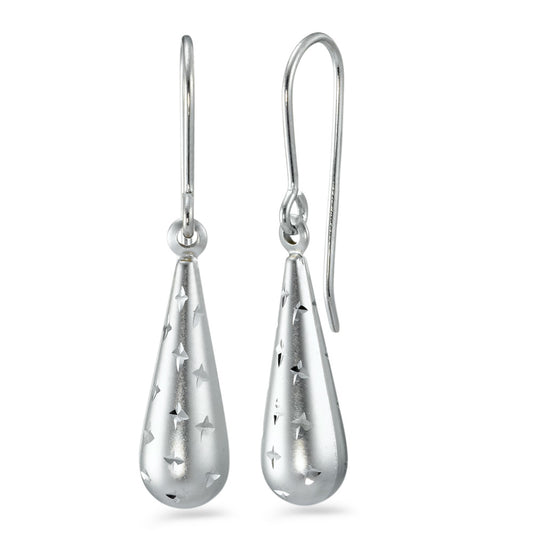 Drop Earrings 9k White Gold