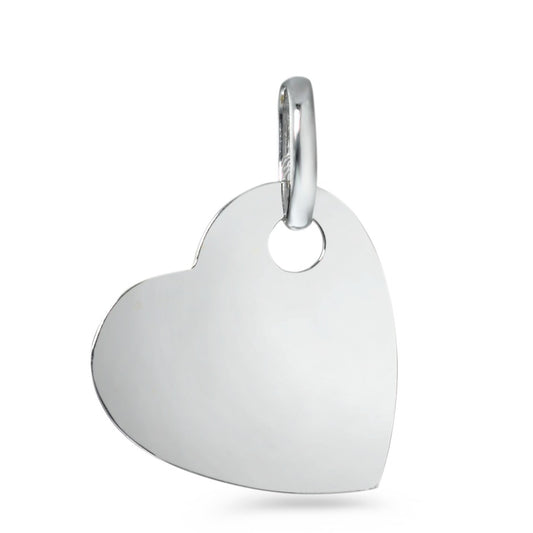 Pendant 9k White Gold Heart