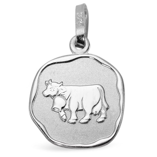 Pendant Silver Rhodium plated Cow