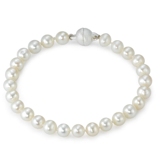 Bracelet Silver Freshwater pearl 20 cm Ø8 mm