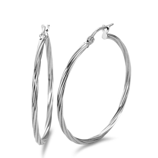 Hoop earrings Silver Rhodium plated