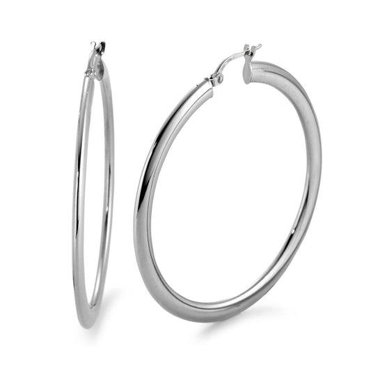 Hoop earrings Silver Rhodium plated