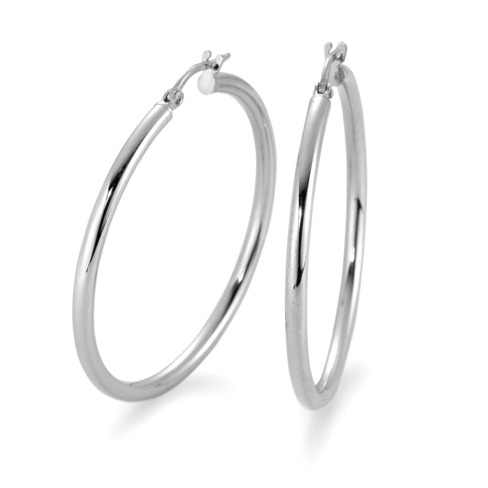 Hoop earrings Silver Rhodium plated