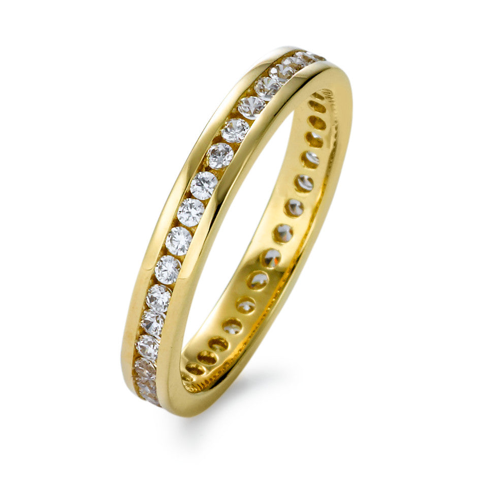 Memory ring 18k Yellow Gold Zirconia