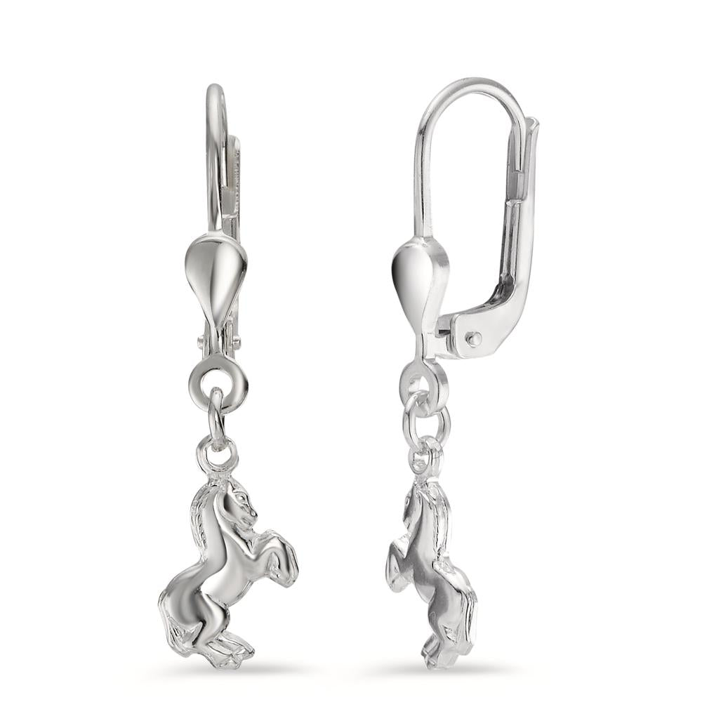 Drop Earrings Silver Horse