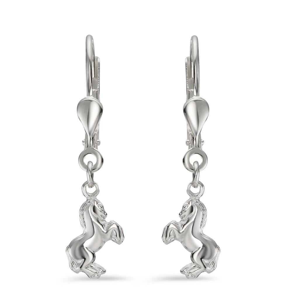 Drop Earrings Silver Horse