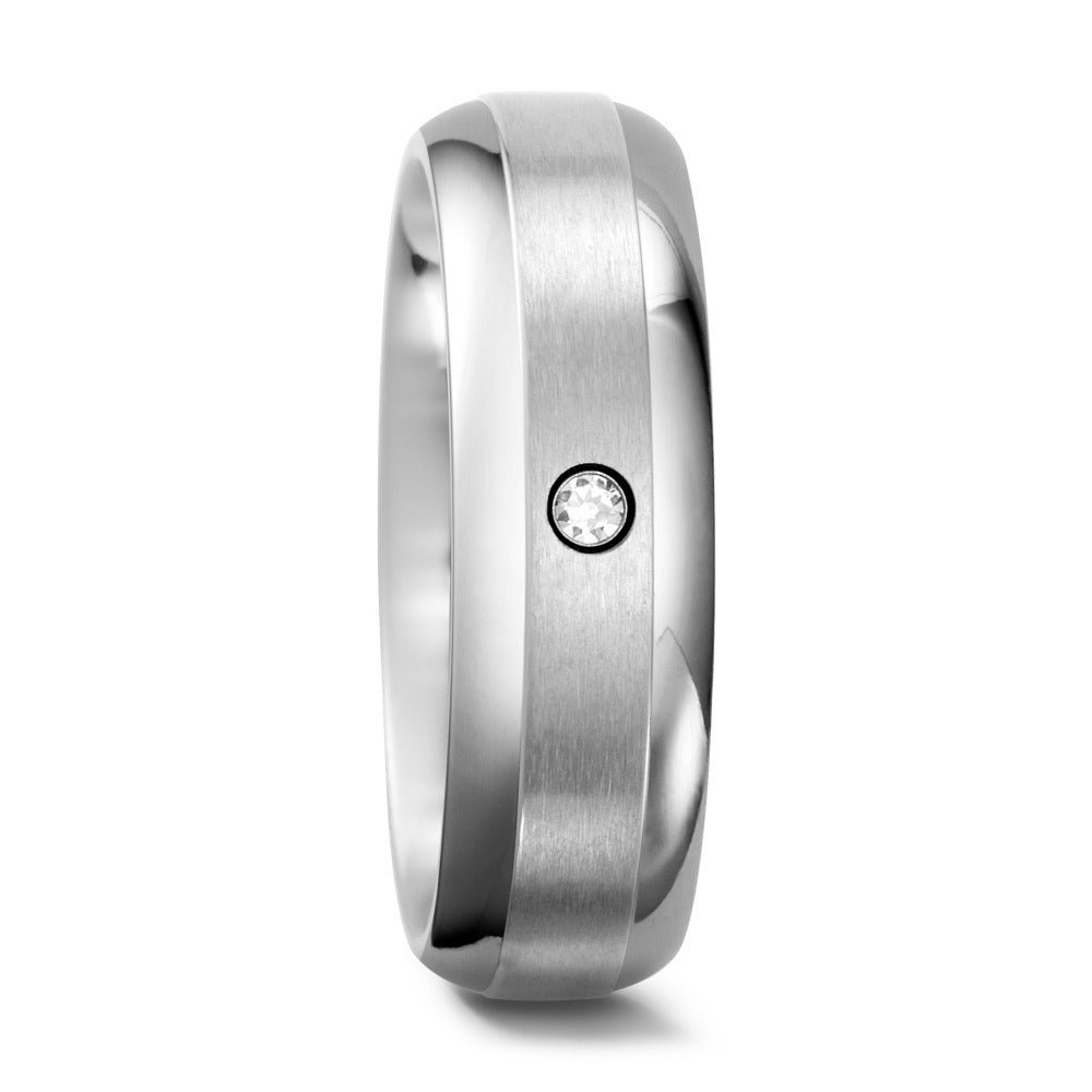 Ring Titanium Zirconia White, round