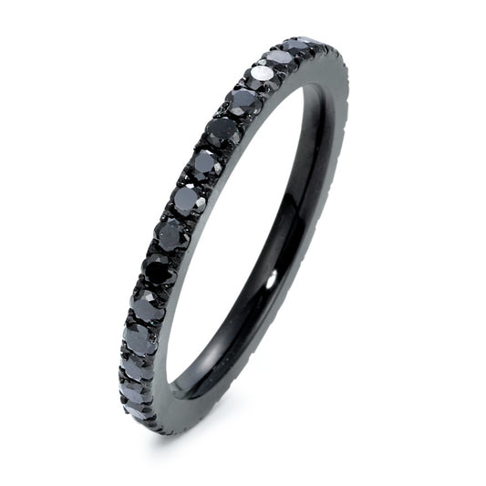 Memory ring Stainless steel Zirconia Black