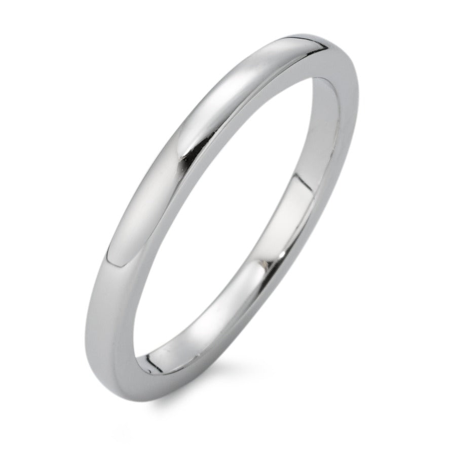 Stacking ring Silver Rhodium plated