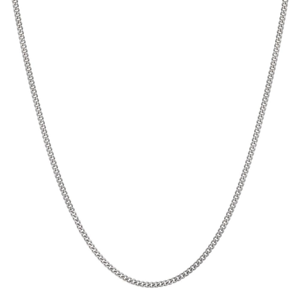 Curb-Necklace 14k White Gold 42 cm