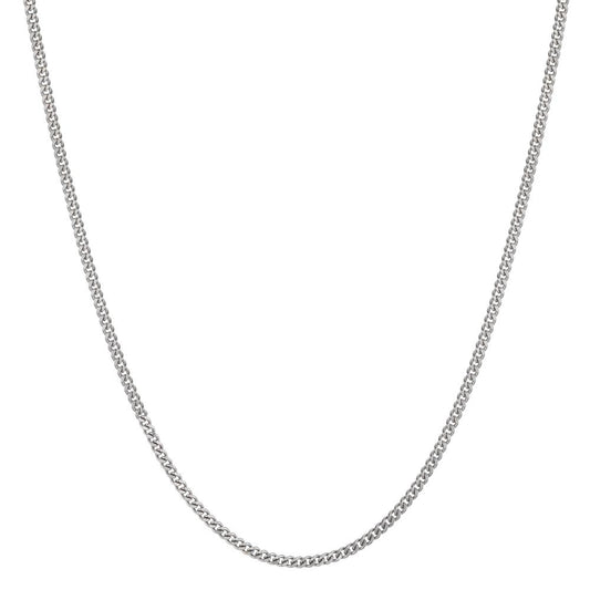 Curb-Necklace 14k White Gold 42 cm