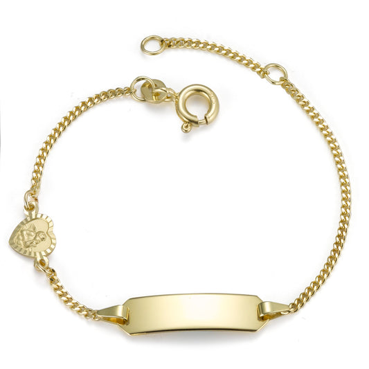 Engravable bracelet 14k Yellow Gold Guardian Angel 12-14 cm