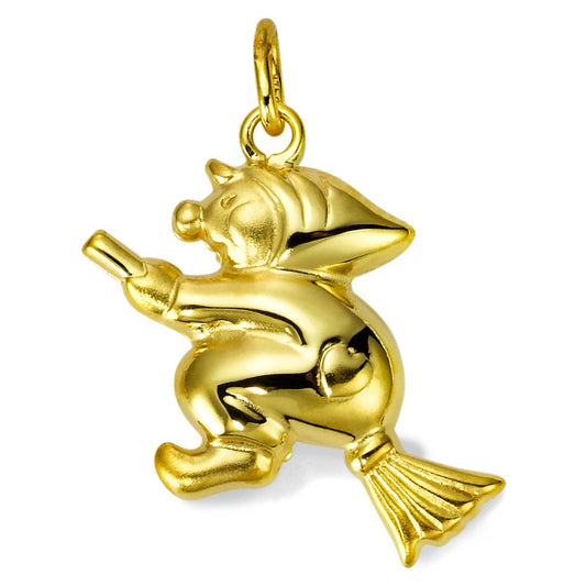 Pendant 9k Yellow Gold Witch