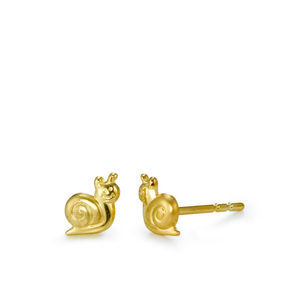 Stud earrings 9k Yellow Gold Snail