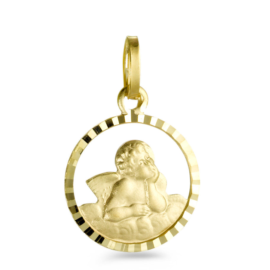 Pendant 18k Yellow Gold Guardian Angel