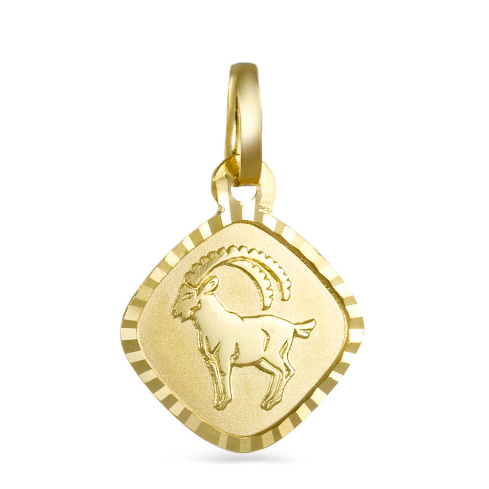 Pendant 18k Yellow Gold Zodiac Sign Capricorn