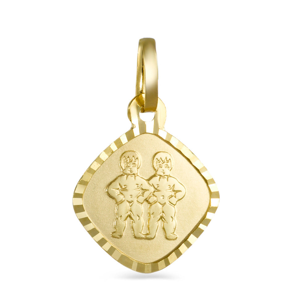 Pendant 18k Yellow Gold Zodiac Sign Gemini