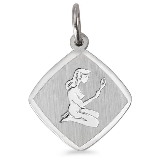 Pendant Silver Rhodium plated Zodiac Sign Virgo