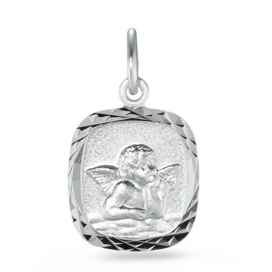 Pendant Silver Rhodium plated Guardian Angel