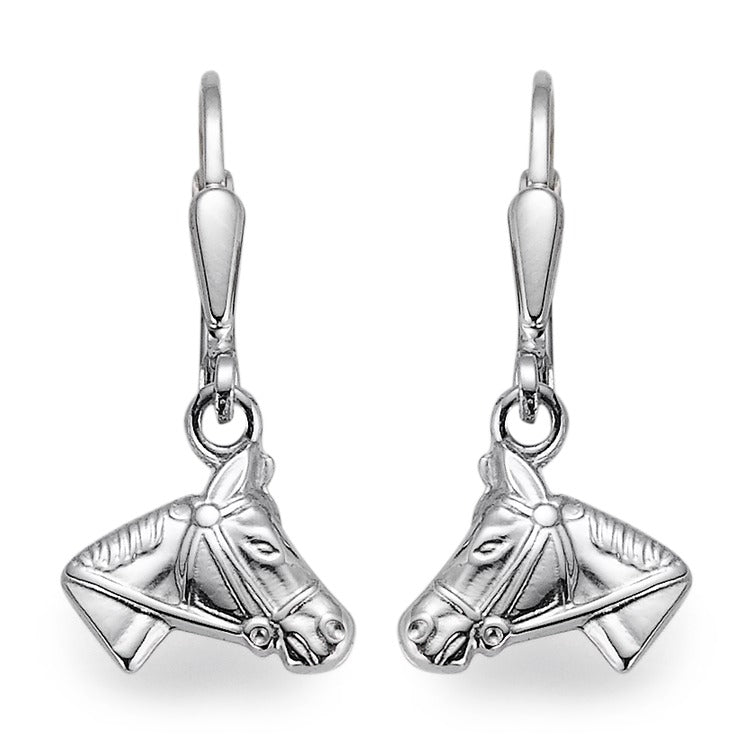 Drop Earrings Silver Rhodium plated Horse