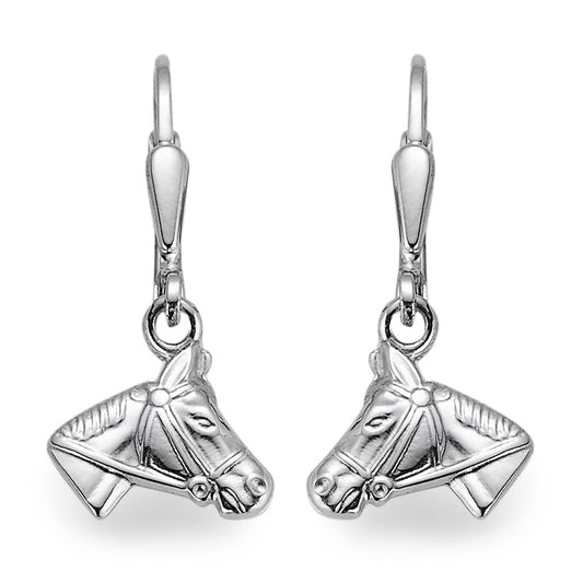 Drop Earrings Silver Rhodium plated Horse