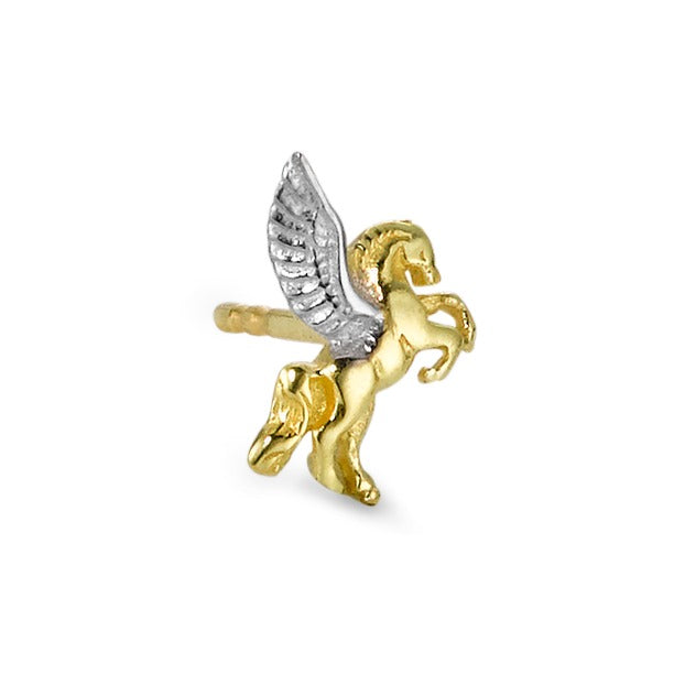 Single stud earring 18k Yellow Gold Pegasus